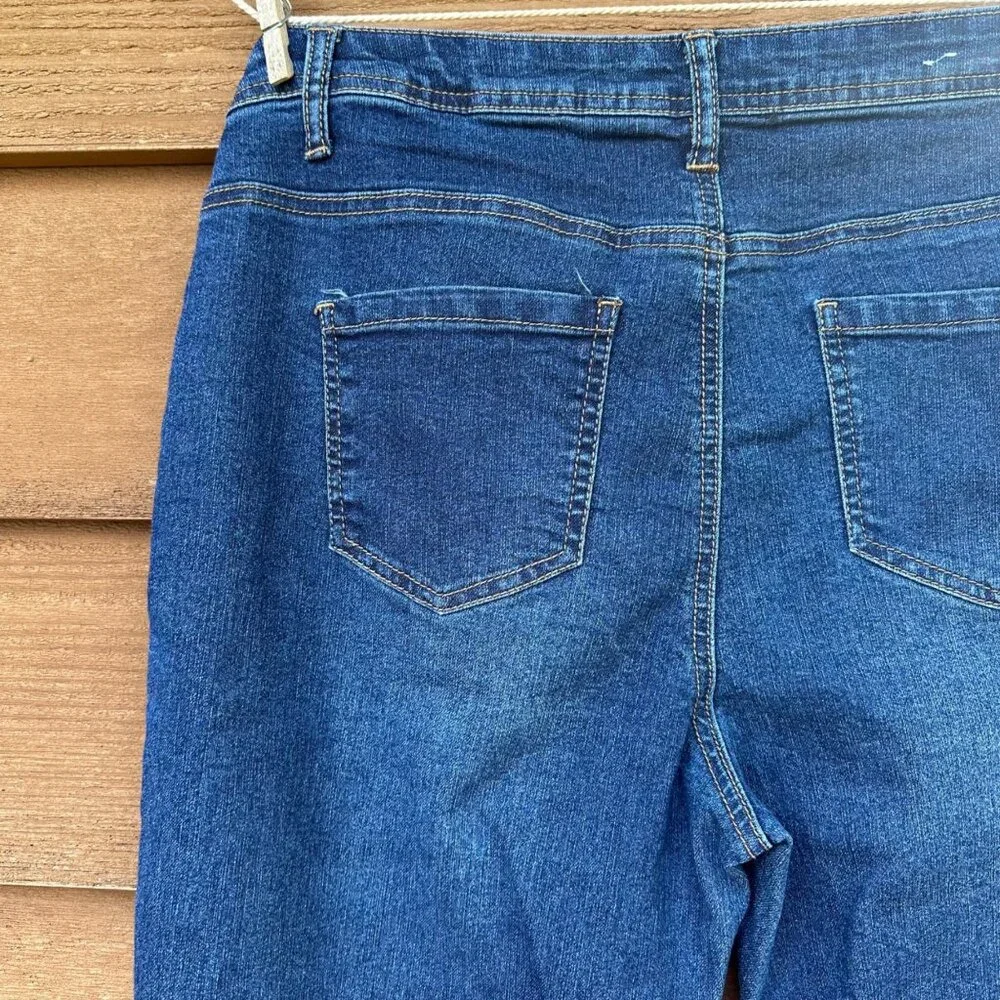 Bcc Jeans Womens Mid-Rise Stretch Denim Straight-Leg Size 10R Blue - Picture 12 of 13